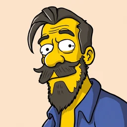 matt groening portrait cartoon of danny trejo, the simpsons