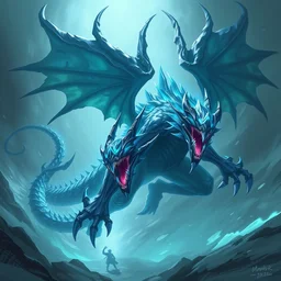 shrieking legiana boss of monster hunter world iceborn worldboss guild raid digital painting bioluminance alena aenami artworks in 4 k design by lois van baarle by sung choi by john kirby and artgerm style pascal blanche and magali villeneuve