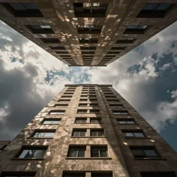 acrophobia view looking down the bottom of a building