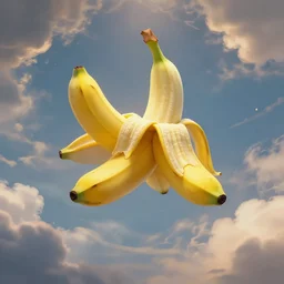 a digital painting of a holy banana descending from the heaven, holy, godly, divine, hyper realistic, full of details, octane render, 4 k, unreal engine