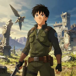 fallout 4 in anime style