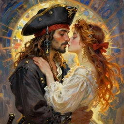 pirate love. art by mucha.