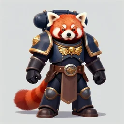 red panda as warhammer 4 0 0 0 0 character, digital illustration portrait design, by android jones and greg rutkowski, retrowave color scheme, detailed, cinematic lighting, wide angle action dynamic portrait