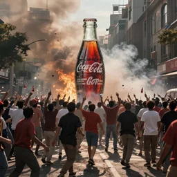 a CocaCola riot in the streets