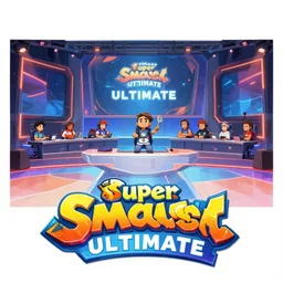 Super Smash Brothers Ultimate nintendo video game esports tournament. Painting by Rembrandt.