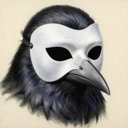 a beautiful painting of a raven mask, by mark brooks, detailed drawing, concept art, stunning visuals, portrait