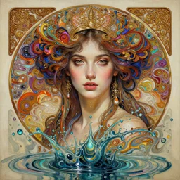 a beautiful woman surounded a hiper detailed inkdrop in water, intricate detailed color oilpaint, 3 d render, hyper realistic intricate portrait, acrilic fluid art, elegant, intense colors, ruan jia, wlop. scifi, fantasy, hyper detailed, wide shot, octane render, concept art, by peter mohrbacher, by alphonse mucha, by wlop, by
