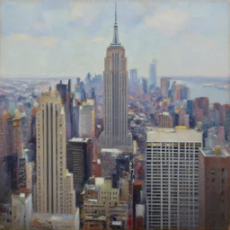 painting of new york by Michael Kerbow