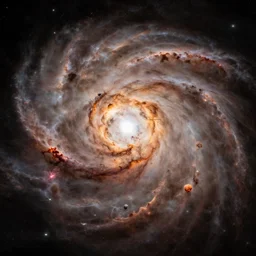 a super nova explosion captured by the james webb telescope. scientist say the center of the explosion looks like a painting. detailed. space. astrophotography. sharp focus