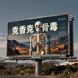 a billboard that says free skeletons