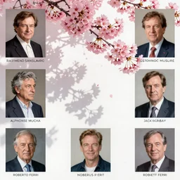 pink falling cherry blossoms, white background by raymond swanland, gaston bussiere craig mullins alphonse mucha basil gogos norman rockwell, jack kirby, ruan jia, roberto ferri, monet, by wlop, moebius syd mead roger dean yoshitaka
