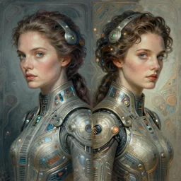 symmetry!! portrait of kate beckinsale, sci - fi, anxiety, tech wear, glowing lights!! intricate, elegant, highly detailed, digital painting, artstation, concept art, smooth, sharp focus, illustration, art by artgerm and greg rutkowski and alphonse mucha