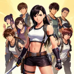 high quality art of tifa lockhart by wlop, rossdraws, mingchen shen, bangkuart, sakimichan, yan gisuka, jeongseok lee, artstation, 4k
