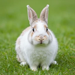 a beautiful photograph of a bunnypiglet standing on grass