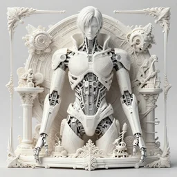 cyberpunk android [ john snow ], still - life, artwork, concept art, insanely detailed and intricate, hypermaximalist, elegant, ornate, hyper realistic, super detailed