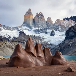 torres del paine, made of chocolate