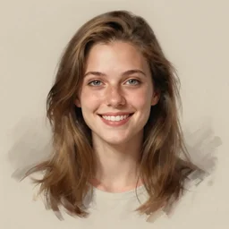 photo of florence harrison with simple smile paint detailed digital artstation, portrait hd 4 k, y greg rutkowski and gaston bussiere and craig mullins and j. c. leyendecker, hd