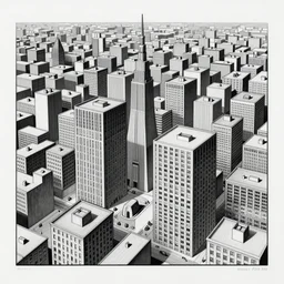 urban city by m. c. escher