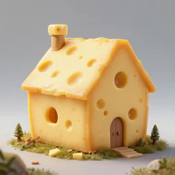 a house made of cheese, fantasy, digital art, highly detailed, by andreas rocha