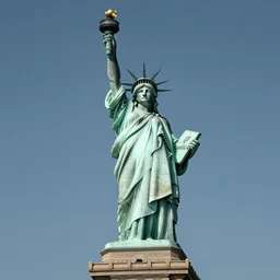 a destroyed and deserted statue of liberty