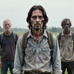 portrait of zombie keanu reeves in a scenic environment by jesper ejsing and eddie mendoza