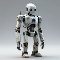 a brutalist robot, uncanny valley