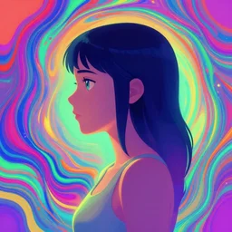 side portrait, imogen poots, paladin, gloomhaven, organic matte painting, psychedelic, luminescent, anime, colorful swirly ripples, gaudy colors, 8 k, by greg manchess, huang guangjian, gil elvgren, sachin teng, greg rutkowski, jesper ejsing, rhads, ilya kuvshinov, cushart krenz