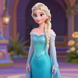 Elsa in the style of Aroma sensei