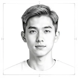 portrait art, blueprint