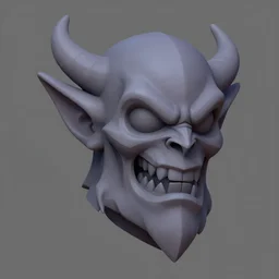a ghoul's head, stylized stl, 3 d render, activision blizzard style, hearthstone style, darksiders art style, rhads style