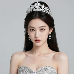 portrait of wonderful princess of diamond with fair skin, ornate with diamonds, 8 k, gorgeous, intricate, detailed, glowing white accent lighting, dramatic lighting, octane render
