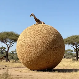 photo of a spherical giraffe