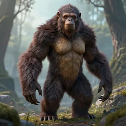 a beautiful female sasquatch, epic art, trending on artstation, ultra detailed, 8 k,