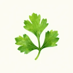 a logo of a parsley leaf, digital painting, digital art