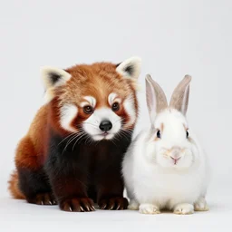 a cross between a red panda and a rabbit, photography, f / 1 6, 2 2 mm lens, soft lighting