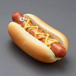 a photo of a hotdog in the shape of snoop dog, 8 k
