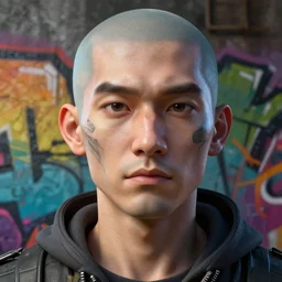 husr, 3 pac, paint, graffiti, masterpiece. rendered in blender, ultra realistic, smooth shading, ultra detailed, high resolution, cinematic, unreal 6, perfect face, cyberpunk, fine details, studio lighting, subtle shadows, art by katsuya terada, photorealism, hyper realism, octane render, hyper detailed, canon eos r 3, f / 1. 4, iso 2 0 0, 1 / 1 6 0 s, medium shot, 8 k, raw, unedited, in - frame,, - h 5 7 6