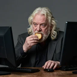 george rr martin eating a computer - 9