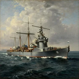 naval warfare, by jmw turner [ wide painting ]
