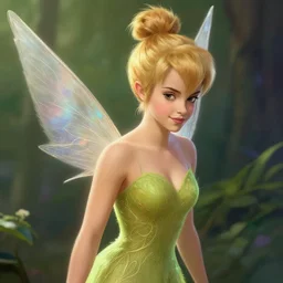 a photo of emma watson as tinker bell, fantasy, intricate, beautiful, highly detailed, digital painting, artstation, concept art, smooth, high resolution, sharp focus, illustration