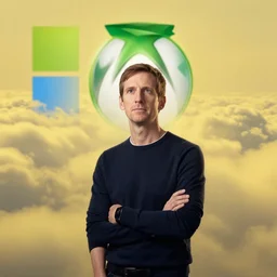 phil spencer, phil spencer, phil spencer, american top manager, ceo of microsoft gaming ( xbox ), a division of microsoft engaged in the development of computer games and video game x - box, c wetplate, yellow light in the clouds, 4 k,