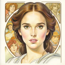 natalie portman, star wars princess, finely illustrated face, highly detailed, colored pencil, studio ghibli, tankobon, in the style of ilya kuvshinov and krenz cushart and william - adolphe bouguereau and alphonse mucha
