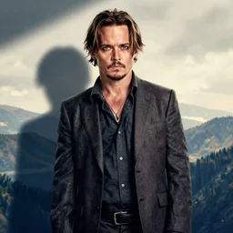 Movie poster for a comedy movie starring Johnny Depp