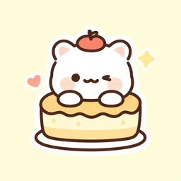 an adorably kawaii logo full of love for a fantasy bakery that has pastries shaped like made up animals