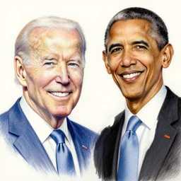 a portrait of joe biden and barack obama, penciled by tsutomu nihei and painted by zdzislaw beksinski