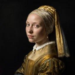 portrait of young woman in renaissance dress and hennin, art by petrus christus,