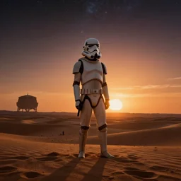 super detailed and realistic photo of tatooine sunset from star wars, 4 k photorealistic, 8 k, nasa, space, stars, starwars