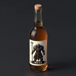 bottle of a mead, artstation, rpg, digital art, isometric, dark background, dark souls, runescape, skyrim, final-fantasy, Diablo-3