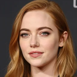 headshot portrait photo of a beautiful emma stone, smooth skin, by lee jeffries