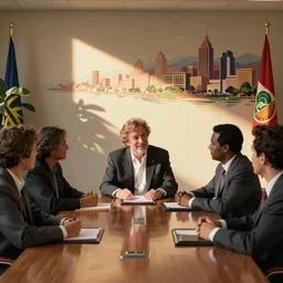 bob ross having a business meeting with cj from gta san andreas